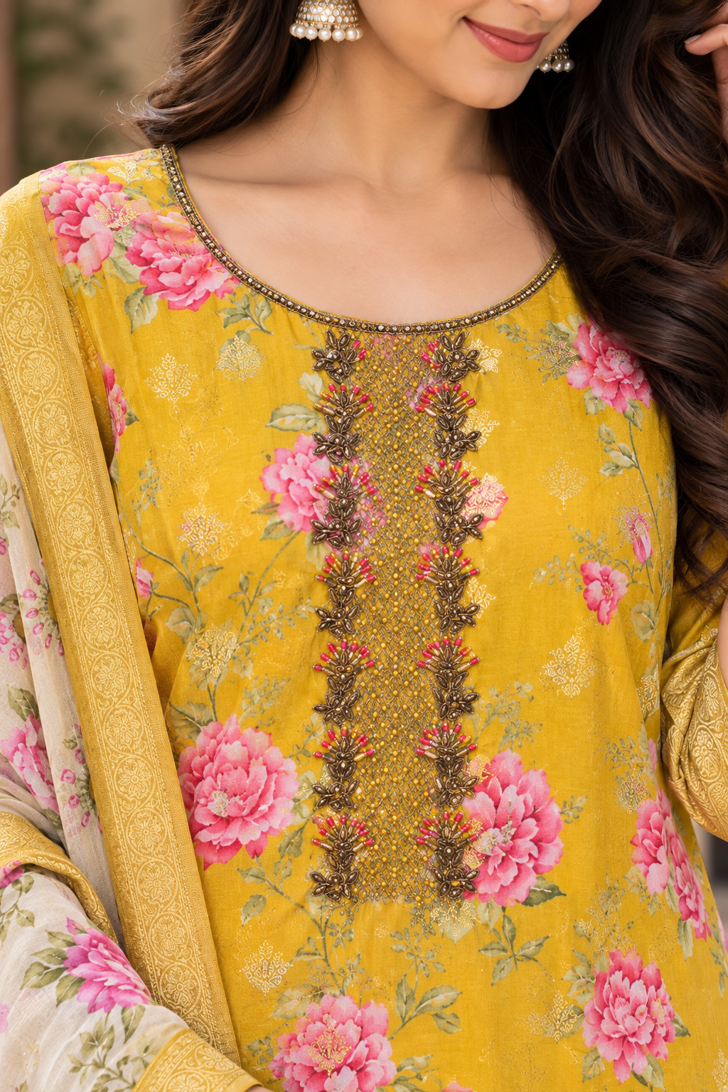 Embroidery kurti set
