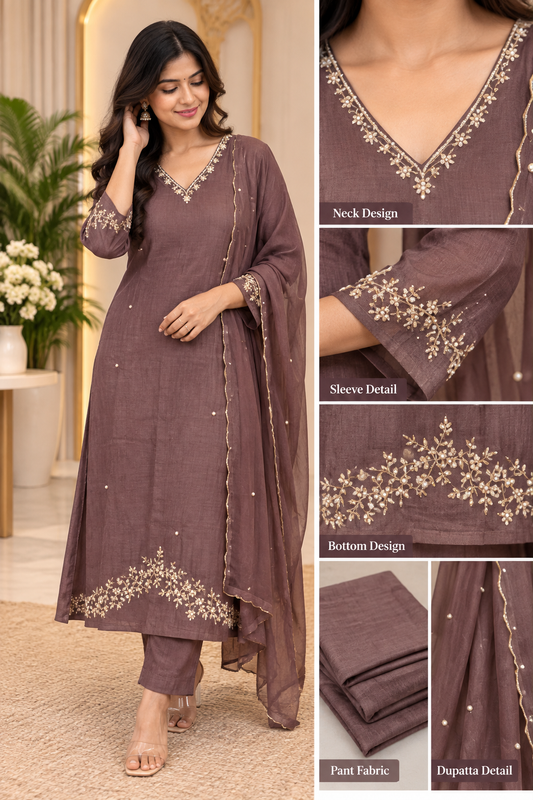 Pure Mul chanderi designer set