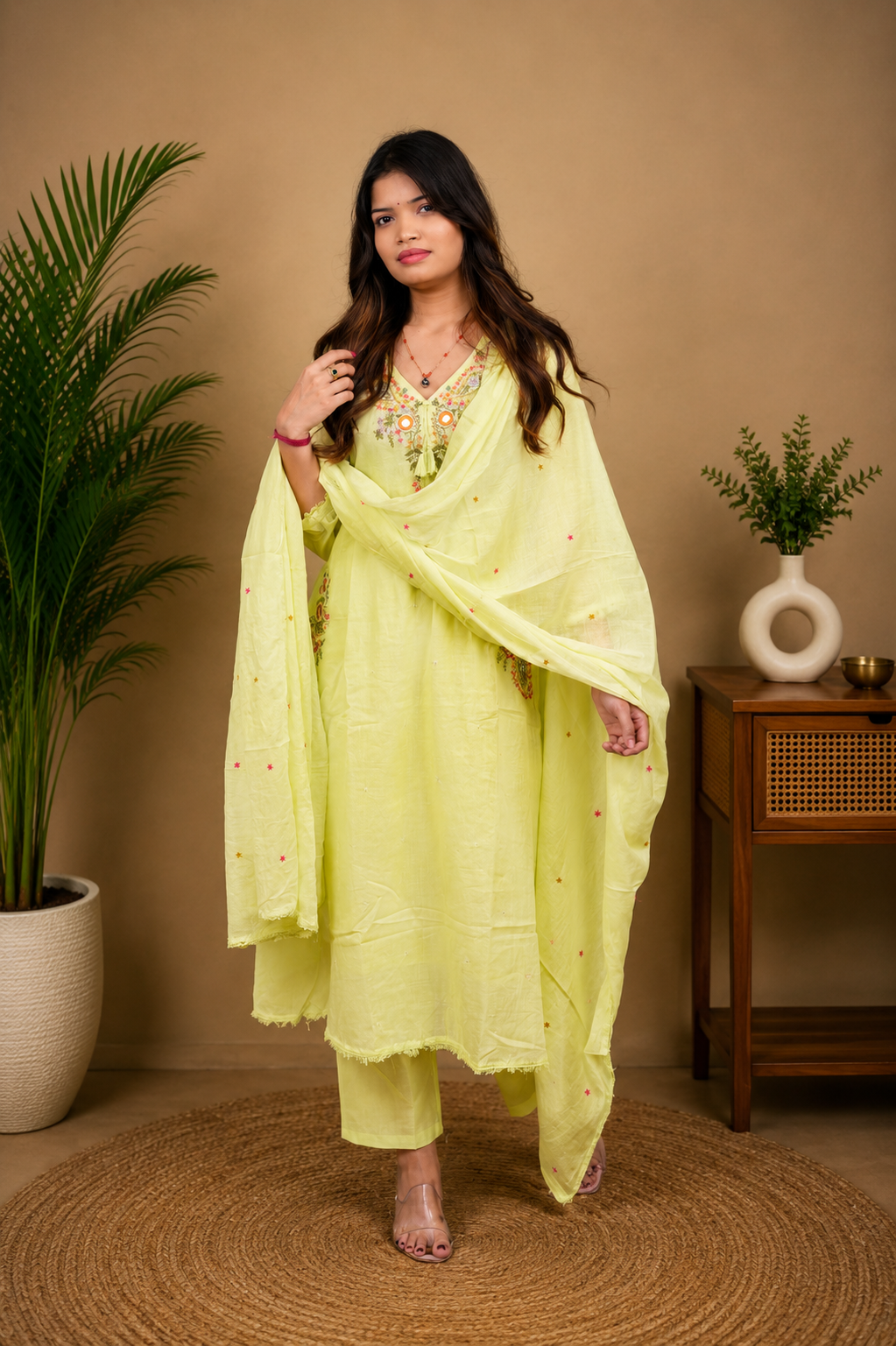 Pure Mul Cotton kurti set