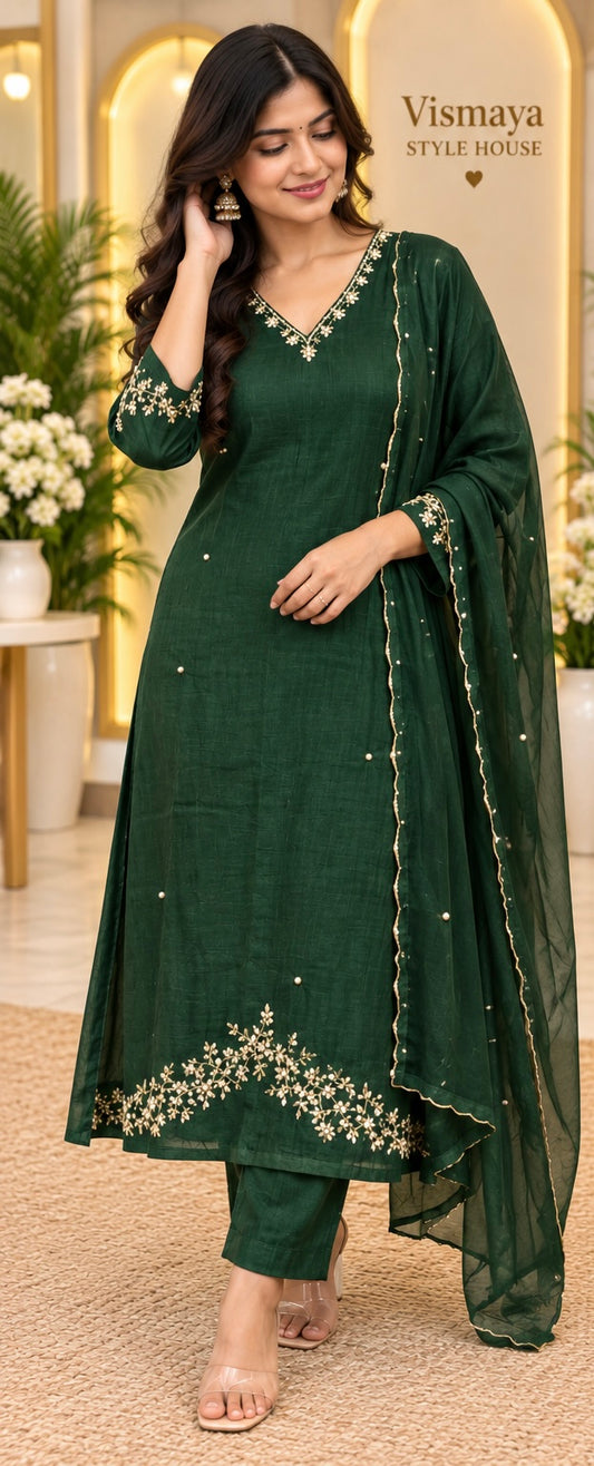 Pure Mul chanderi designer set