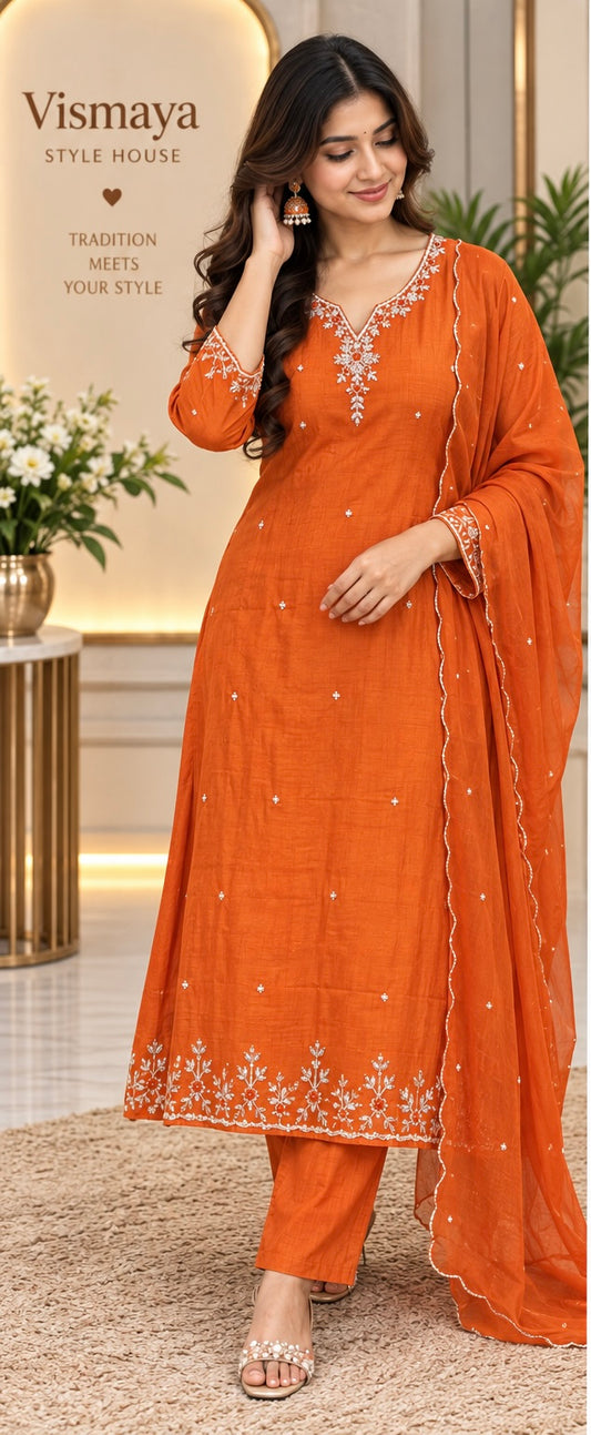Pure Mul chanderi designer set 092