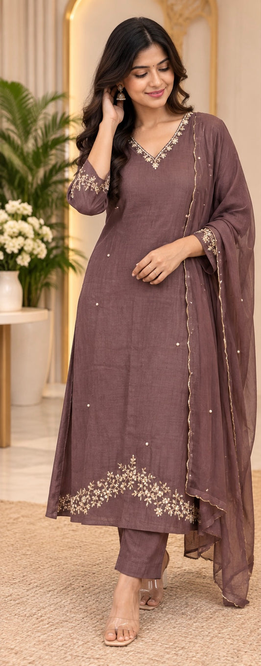 Pure Mul chanderi designer set