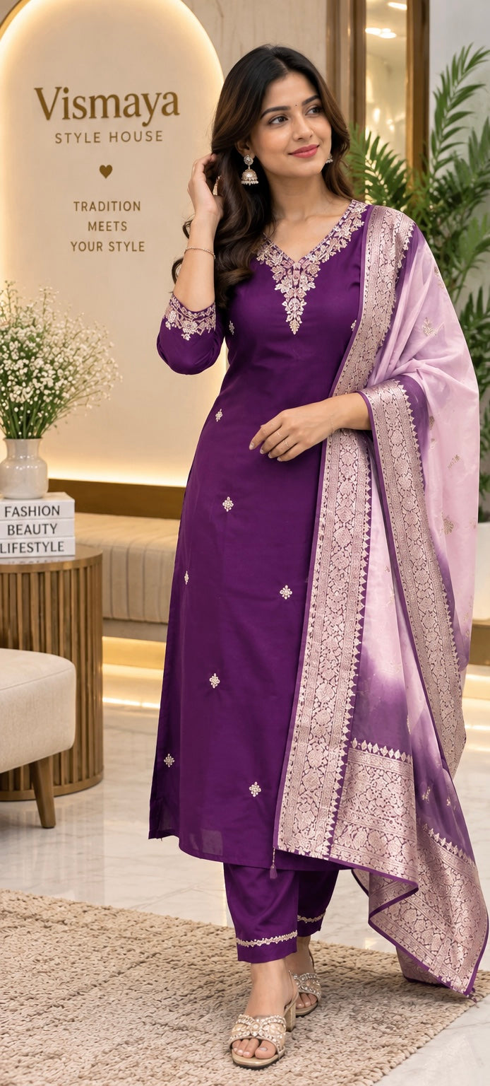 Pure Dola silk designer set
