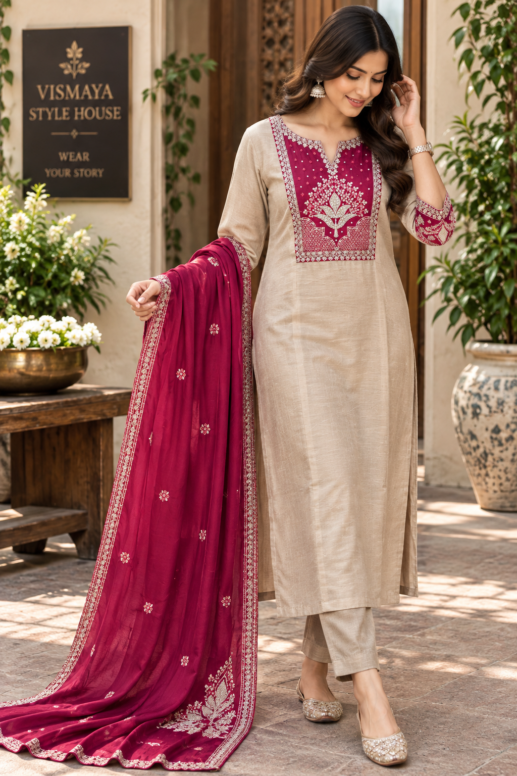 Embroidery Kurti set