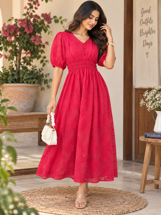 Red western frock
