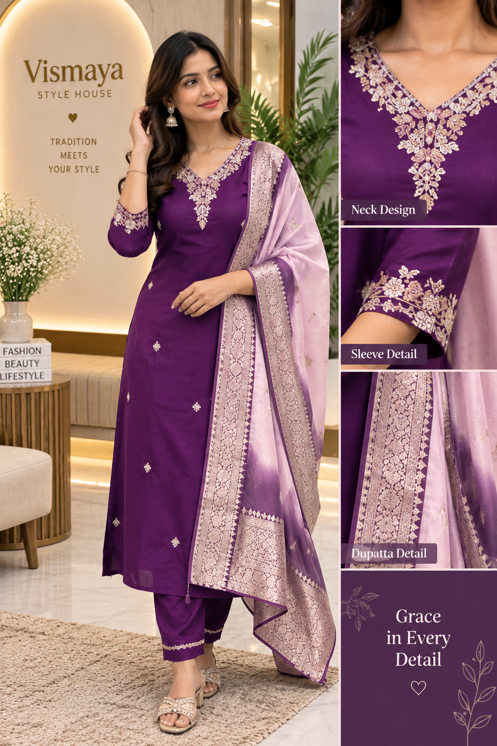 Pure Dola silk designer set
