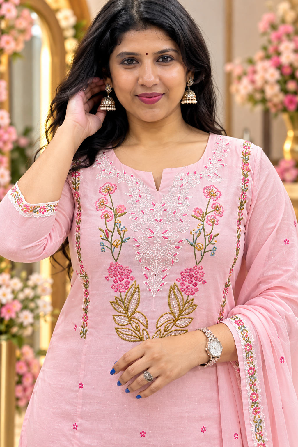 Pure Mul cotton Kurti set 091