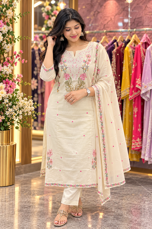 Pure Mul cotton Kurti set 091