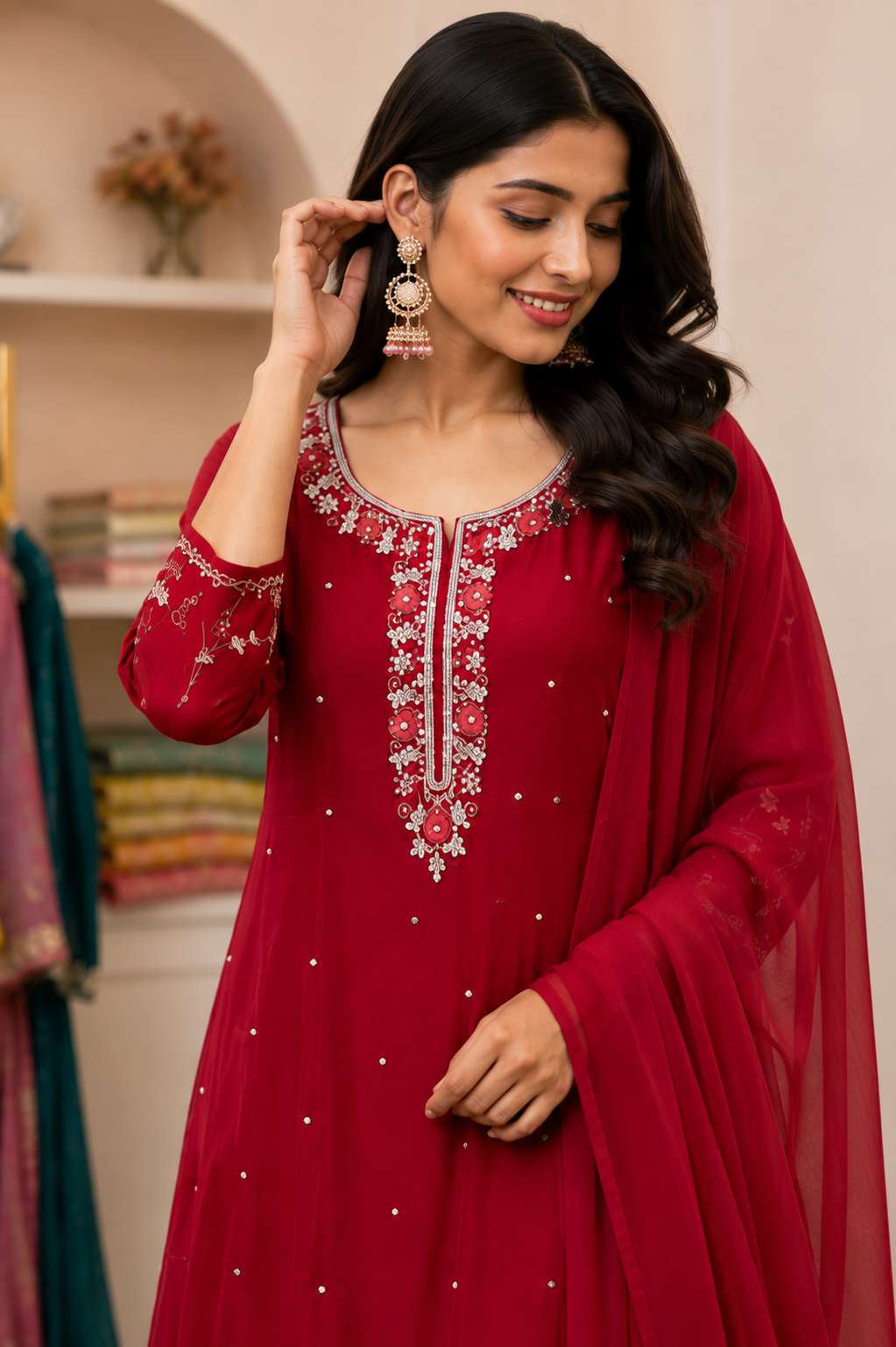 Red pure chinon designer set 045